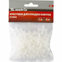 Крестики, 4 мм, для кладки плитки, упаковка 100 шт Matrix, ( 88092 )
