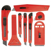 Набор ножей, выдвижные лезвия, 9 мм-3 шт, 18 мм-2 шт, скребки 40 и 52 мм Matrix, ( 78991 ) Набор ножей, выдвижные лезвия, 9 мм-3 шт, 18 мм-2 шт, скребки 40 и 52 мм Matrix, ( 78991 )