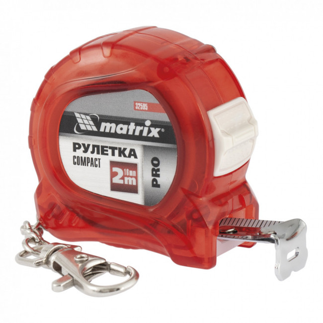 Рулетка Compact, 2 м x 16 мм, компактный размер, карабин-держатель, PRO Matrix ( 32595 ) Рулетка Compact, 2 м x 16 мм, компактный размер, карабин-держатель, PRO Matrix ( 32595 )