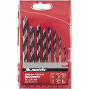 Набор сверл по дереву, 3-4-5-6-7-8-9-10 мм, 8 шт, шестигранный хвостовик, пластиковый кейс, Matrix, ( 70285 ) Набор сверл по дереву, 3-4-5-6-7-8-9-10 мм, 8 шт, шестигранный хвостовик, пластиковый кейс, Matrix, ( 70285 )