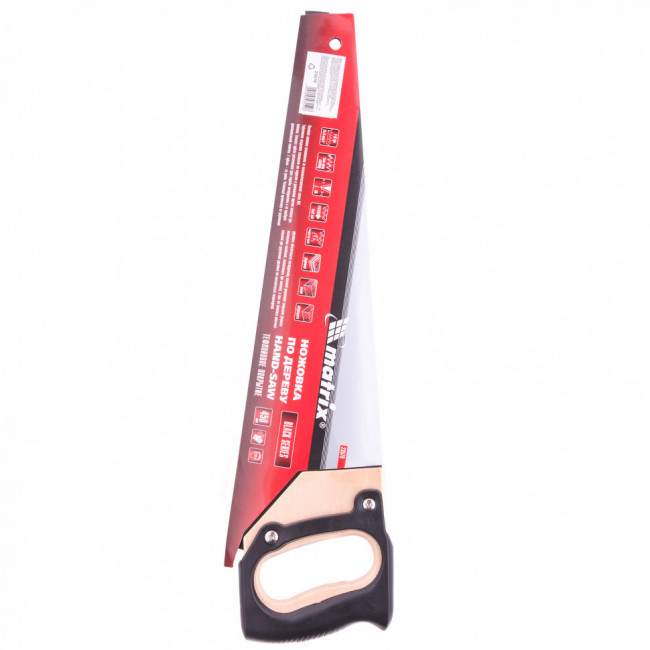 Ножовка по дереву, 450 мм, 7-8 TPI, зуб-3D, каленный зуб, тефлоновое покрытие, деревянная рукоятка Matrix, ( 23578 ) Ножовка по дереву, 450 мм, 7-8 TPI, зуб-3D, каленный зуб, тефлоновое покрытие, деревянная рукоятка Matrix, ( 23578 )