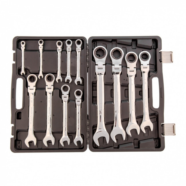 Набор ключей комбинированных, трещоточных шарнирных 13 шт. Matrix ( 14798 ) Набор ключей комбинированных, трещоточных шарнирных 13 шт. Matrix ( 14798 )