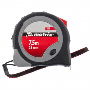 Рулетка Continuous fixation, 7,5 м х 25 мм, двухкомпонентный корпус, плавная фиксация Matrix, ( 31090 ) Рулетка Continuous fixation, 7,5 м х 25 мм, двухкомпонентный корпус, плавная фиксация Matrix, ( 31090 )