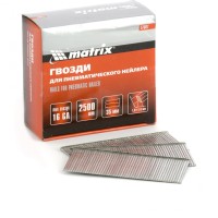 Гвозди для пневматического нейлера 16GA, сечение 1,6 х 1,4, длина 35 мм, 2500 шт Matrix, ( 57607 )