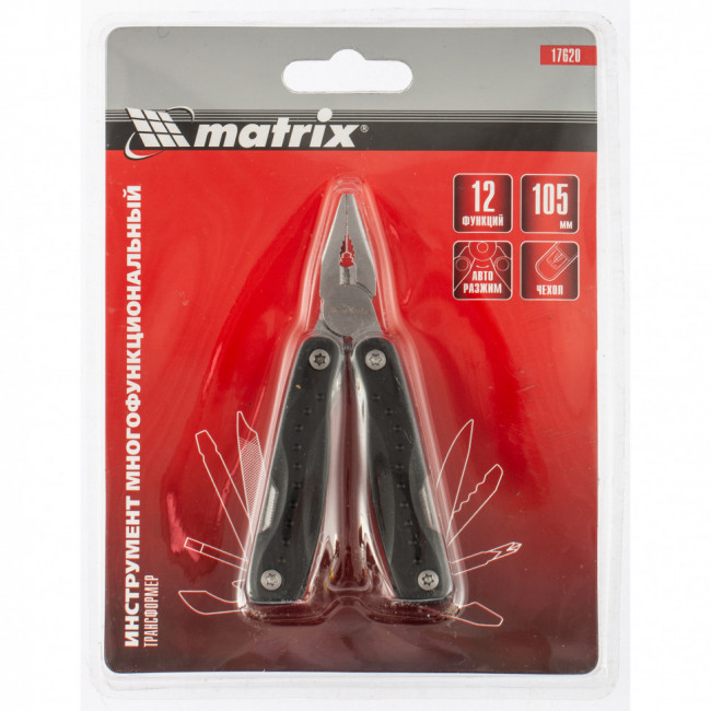 Трансформер, 12 функций, авторазжим, компактный размер, в чехле, 105 мм Matrix, ( 17620 ) Трансформер, 12 функций, авторазжим, компактный размер, в чехле, 105 мм Matrix, ( 17620 )