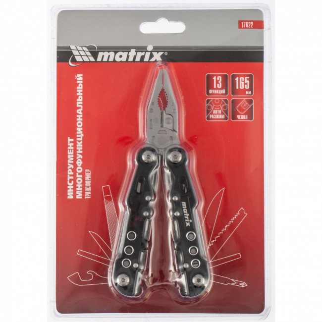 Трансформер, 13 функций, авторазжим, в чехле, 165 мм Matrix, ( 17622 ) Трансформер, 13 функций, авторазжим, в чехле, 165 мм Matrix, ( 17622 )