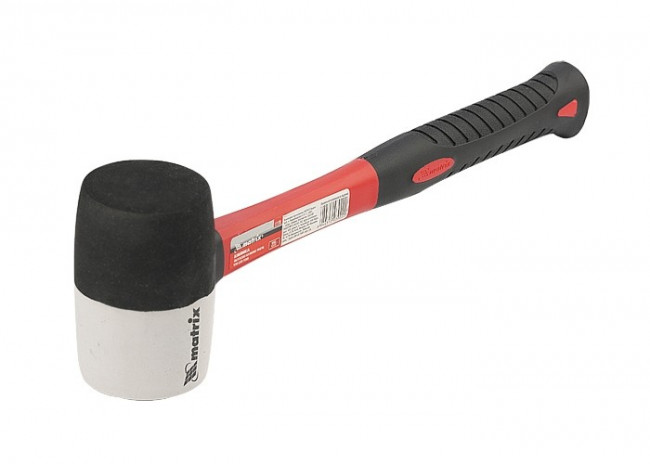 Киянка резиновая, 225 г, черно-белая резина, фибергласовая рукоятка Matrix, ( 11170 ) Киянка резиновая, 225 г, черно-белая резина, фибергласовая рукоятка Matrix, ( 11170 )