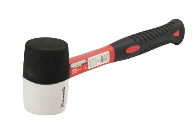 Киянка резиновая, 450 г, черно-белая резина, фибергласовая рукоятка Matrix, ( 11171 ) Киянка резиновая, 450 г, черно-белая резина, фибергласовая рукоятка Matrix, ( 11171 )