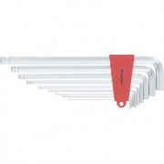 Набор ключей имбусовых HEX, 2-12 мм, CrV, 9 шт, экстра-длинные, c шаром, сатин Matrix, ( 16411 ) Набор ключей имбусовых HEX, 2-12 мм, CrV, 9 шт, экстра-длинные, c шаром, сатин Matrix, ( 16411 )