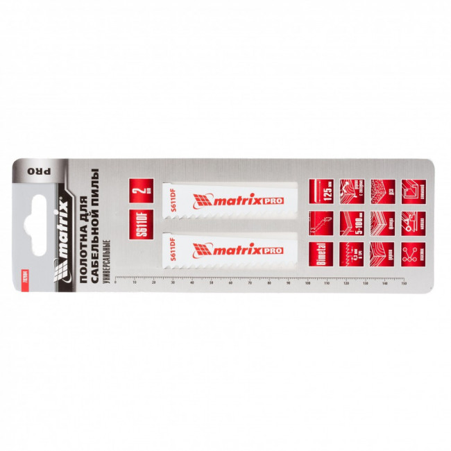 Полотна универсальные для сабельной пилы S611DF 125/4,3 мм, Bimetal, 2 шт, Pro Matrix, ( 782004 ) Полотна универсальные для сабельной пилы S611DF 125/4,3 мм, Bimetal, 2 шт, Pro Matrix, ( 782004 )