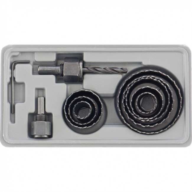 Набор кольцевых пил по дереву, 19-64 мм, 11 предметов Matrix, ( 70473 ) Набор кольцевых пил по дереву, 19-64 мм, 11 предметов Matrix, ( 70473 )