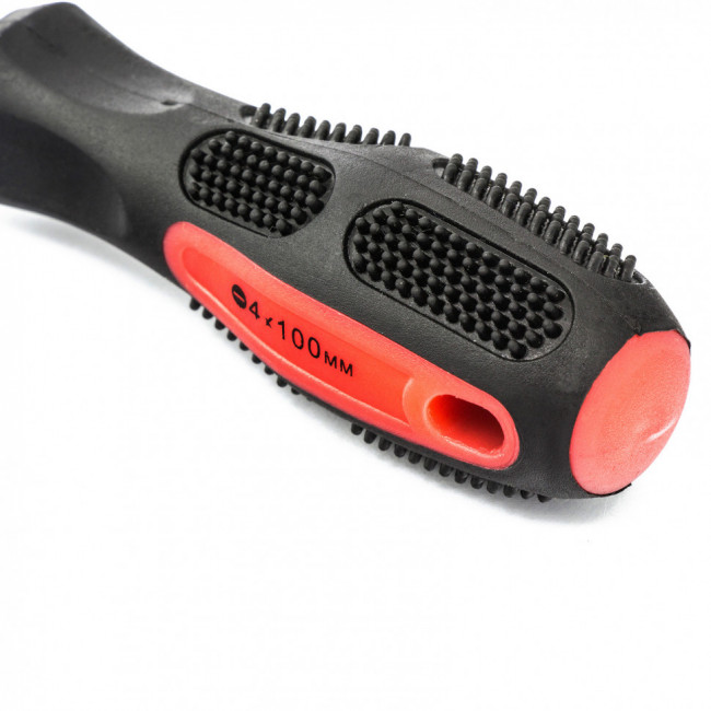 Отвертка Anti-Slip, SL4 х 100 мм, CrV, двухкомпонентная рукоятка Matrix, ( 12210 ) Отвертка Anti-Slip, SL4 х 100 мм, CrV, двухкомпонентная рукоятка Matrix, ( 12210 )