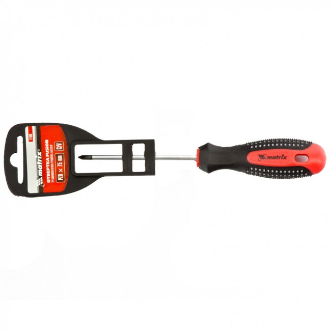 Отвертка Fusion, PZ0 x 75 мм, CrV, трехкомпонентная рукоятка "Anti slip" Matrix, ( 11400 ) Отвертка Fusion, PZ0 x 75 мм, CrV, трехкомпонентная рукоятка "Anti slip" Matrix, ( 11400 )