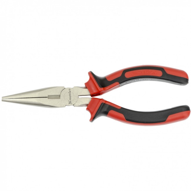 Длинногубцы прямые Nickel, 160 мм, никелированные, двухкомпонентные рукоятки Matrix, ( 17164 ) Длинногубцы прямые Nickel, 160 мм, никелированные, двухкомпонентные рукоятки Matrix, ( 17164 )