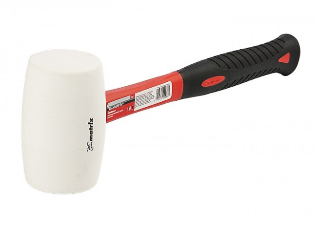 Киянка резиновая, 680 г, белая резина, фибергласовая рукоятка Matrix, ( 11197 ) Киянка резиновая, 680 г, белая резина, фибергласовая рукоятка Matrix, ( 11197 )