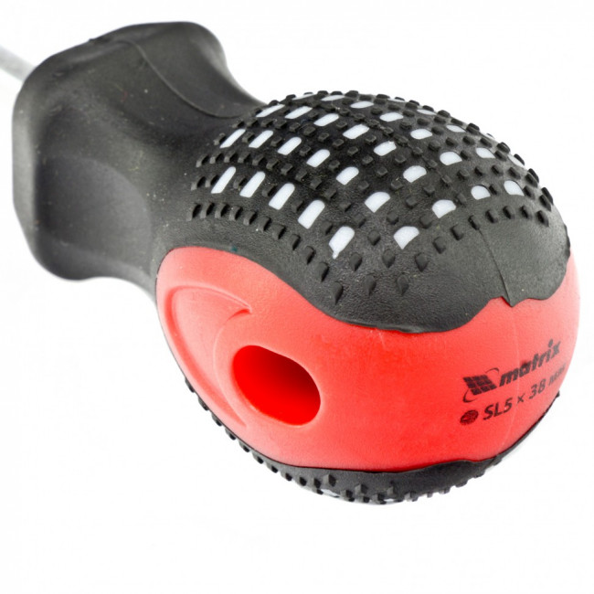 Отвертка Fusion, SL5 х 38 мм, CrV, трехкомпонентная рукоятка "Anti slip" Matrix, ( 11402 ) Отвертка Fusion, SL5 х 38 мм, CrV, трехкомпонентная рукоятка "Anti slip" Matrix, ( 11402 )