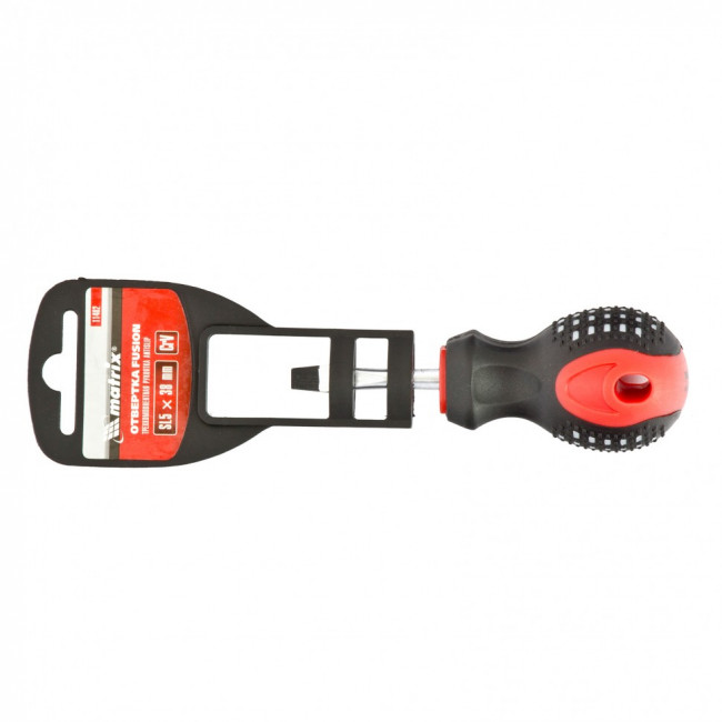 Отвертка Fusion, SL5 х 38 мм, CrV, трехкомпонентная рукоятка "Anti slip" Matrix, ( 11402 ) Отвертка Fusion, SL5 х 38 мм, CrV, трехкомпонентная рукоятка "Anti slip" Matrix, ( 11402 )