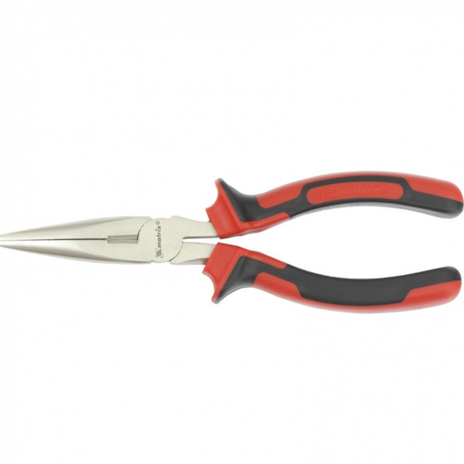 Длинногубцы прямые Nickel, 180 мм, никелированные, двухкомпонентные рукоятки Matrix, ( 17166 ) Длинногубцы прямые Nickel, 180 мм, никелированные, двухкомпонентные рукоятки Matrix, ( 17166 )