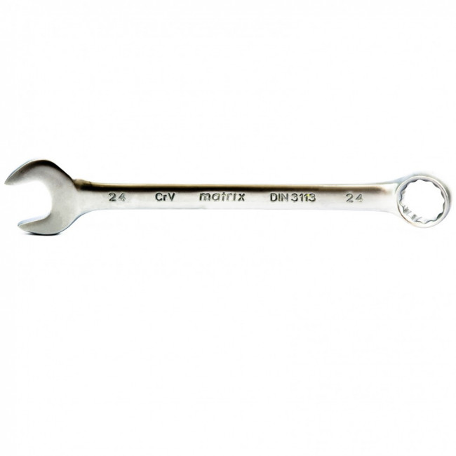 Ключ комбинированный, 24 мм, CrV, матовый хром Matrix, ( 15119 ) Ключ комбинированный, 24 мм, CrV, матовый хром Matrix, ( 15119 )