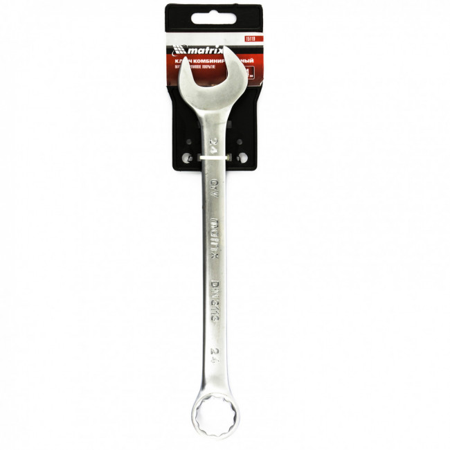 Ключ комбинированный, 24 мм, CrV, матовый хром Matrix, ( 15119 ) Ключ комбинированный, 24 мм, CrV, матовый хром Matrix, ( 15119 )