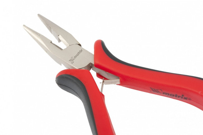 Длинногубцы прямые Mini, 130 мм, никелированные, авторазжим, двухкомпонентные рукоятки Matrix, ( 17810 ) Длинногубцы прямые Mini, 130 мм, никелированные, авторазжим, двухкомпонентные рукоятки Matrix, ( 17810 )