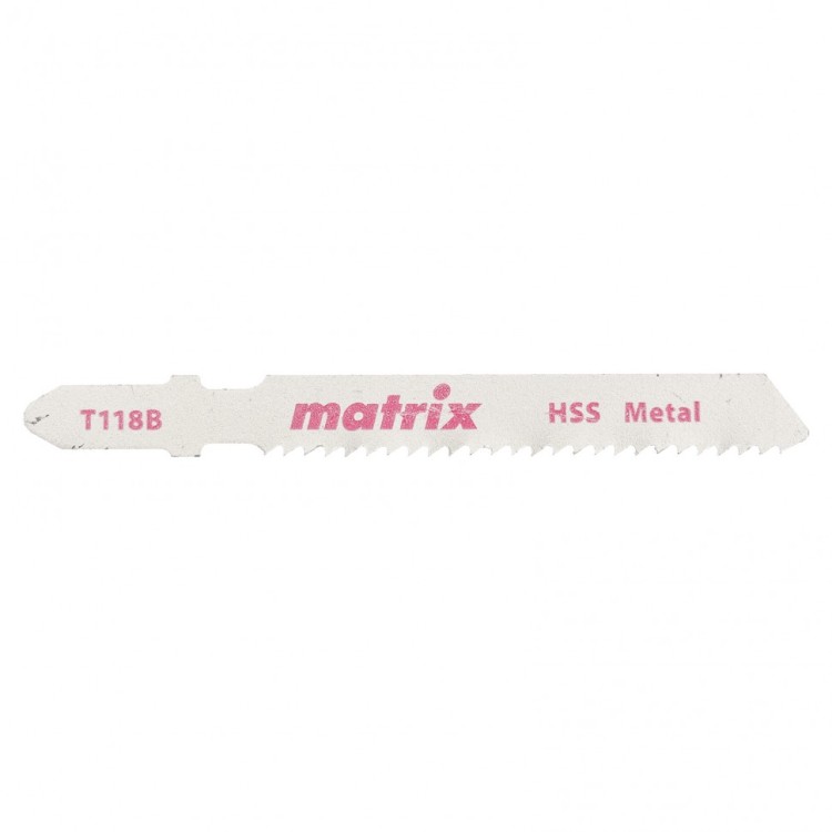 Полотна для электролобзика  по металлу, 3 шт,T118B, 50 x 2 мм, HSS Matrix, ( 78229 )