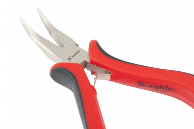 Длинногубцы изогнутые Mini, 130 мм, никелированные, авторазжим, двухкомпонентные рукоятки Matrix, ( 17812 ) Длинногубцы изогнутые Mini, 130 мм, никелированные, авторазжим, двухкомпонентные рукоятки Matrix, ( 17812 )