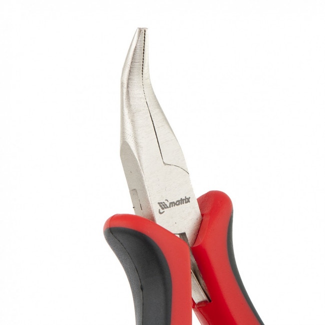 Длинногубцы изогнутые Mini, 130 мм, никелированные, авторазжим, двухкомпонентные рукоятки Matrix, ( 17812 ) Длинногубцы изогнутые Mini, 130 мм, никелированные, авторазжим, двухкомпонентные рукоятки Matrix, ( 17812 )