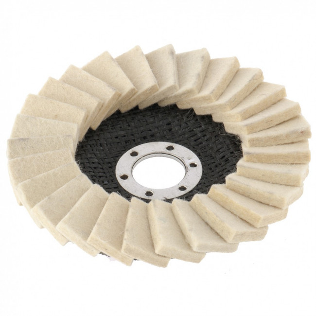 Круг полировальный лепестковый из натурального войлока 125 х 22,2 мм Matrix, ( 75934 ) Круг полировальный лепестковый из натурального войлока 125 х 22,2 мм Matrix, ( 75934 )