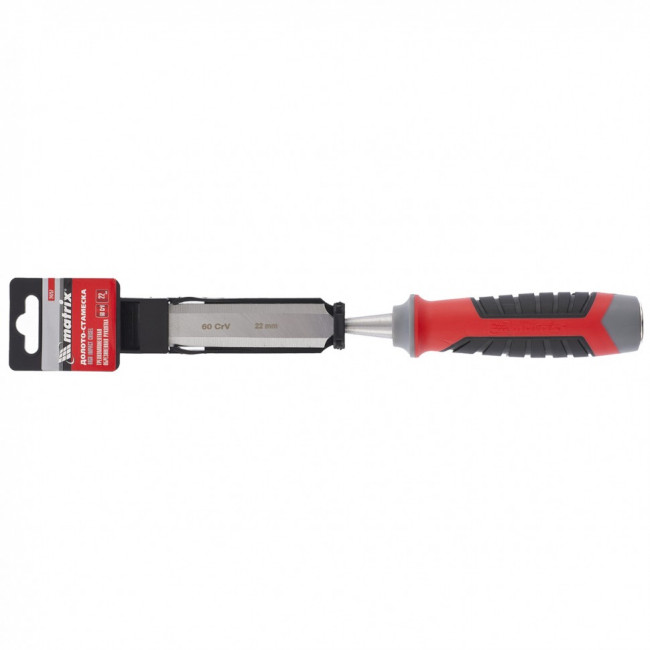 Долото-стамеска, 22 мм, 60 CrV, трехкомпонентная обрезиненная рукоятка Matrix, ( 24757 ) Долото-стамеска, 22 мм, 60 CrV, трехкомпонентная обрезиненная рукоятка Matrix, ( 24757 )