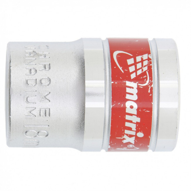 Головка торцевая, 18 мм, шестигранная, CrV, под квадрат 1/2, хромированная Matrix Master, ( 13118 ) Головка торцевая, 18 мм, шестигранная, CrV, под квадрат 1/2, хромированная Matrix Master, ( 13118 )