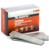 Скобы для пневматического степлера 18GA, 1,25х1 мм длина 28 мм ширина 5,7 мм, 5000 шт Matrix, ( 57661 )