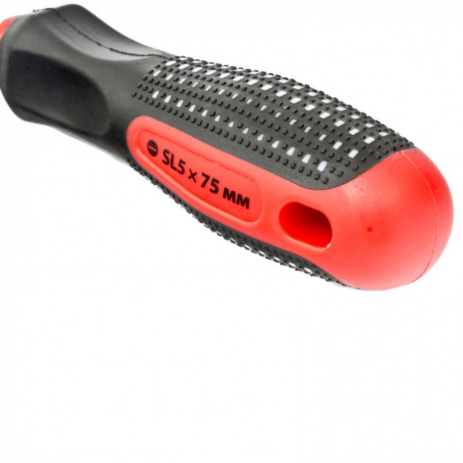 Отвертка Fusion, SL5 х 75 мм, CrV, трехкомпонентная рукоятка "Anti slip" Matrix, ( 11417 ) Отвертка Fusion, SL5 х 75 мм, CrV, трехкомпонентная рукоятка "Anti slip" Matrix, ( 11417 )