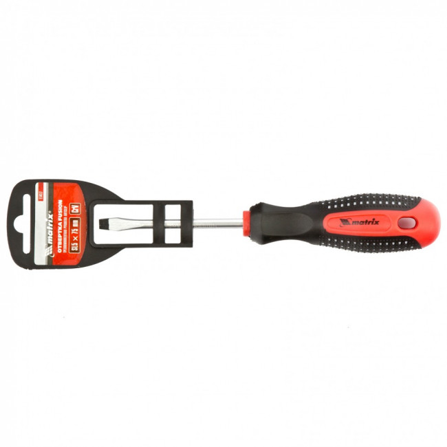 Отвертка Fusion, SL5 х 75 мм, CrV, трехкомпонентная рукоятка "Anti slip" Matrix, ( 11417 ) Отвертка Fusion, SL5 х 75 мм, CrV, трехкомпонентная рукоятка "Anti slip" Matrix, ( 11417 )