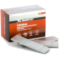 Скобы для пневматического степлера 18GA, 1,25 х 1 мм длина 32 мм ширина 5,7 мм, 5000 шт Matrix, ( 57663 )