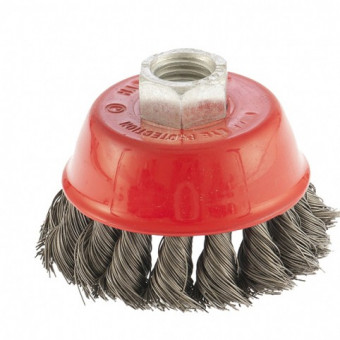 Щетка для УШМ, 75 мм, М14, "чашка", крученая проволока 0,35 мм Matrix, ( 74614 ) Щетка для УШМ, 75 мм, М14, "чашка", крученая проволока 0,35 мм Matrix, ( 74614 )