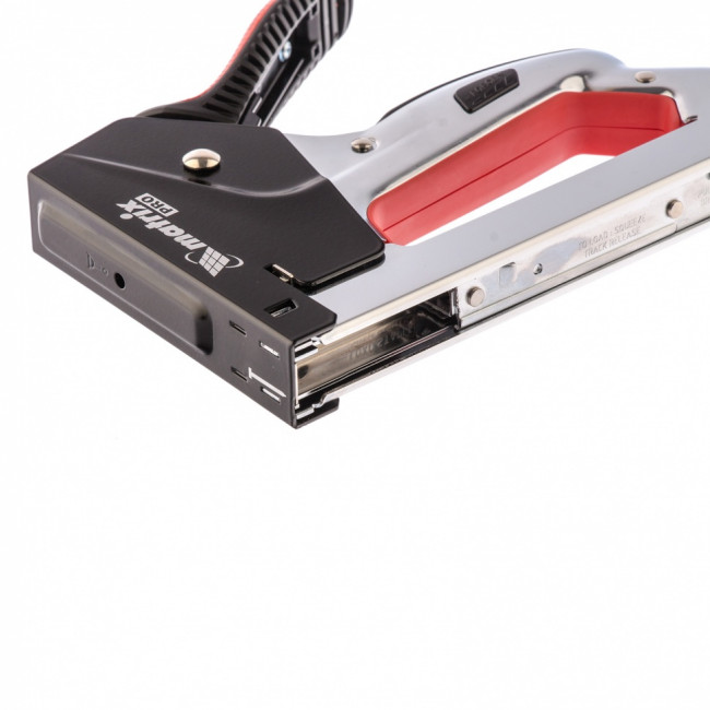 Степлер мебельный, стальной, быстрая загрузка, тип скобы 53, 6-10 мм, PRO Matrix ( 40916 ) Степлер мебельный, стальной, быстрая загрузка, тип скобы 53, 6-10 мм, PRO Matrix ( 40916 )