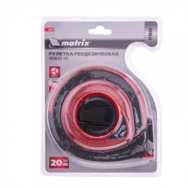 Рулетка геодезическая 20 м х 15 мм, закрытый корпус, фибергласовая лента, двусторонняя шкала, Pro Matrix, ( 31270 ) Рулетка геодезическая 20 м х 15 мм, закрытый корпус, фибергласовая лента, двусторонняя шкала, Pro Matrix, ( 31270 )