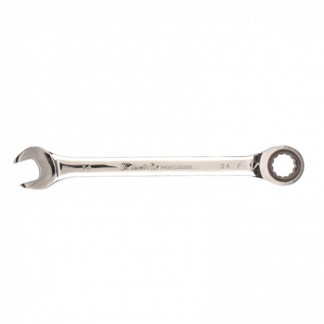 Ключ комбинированный трещоточный, 24 мм, CrV, зеркальный хром Matrix ( 14815 ) Ключ комбинированный трещоточный, 24 мм, CrV, зеркальный хром Matrix ( 14815 )