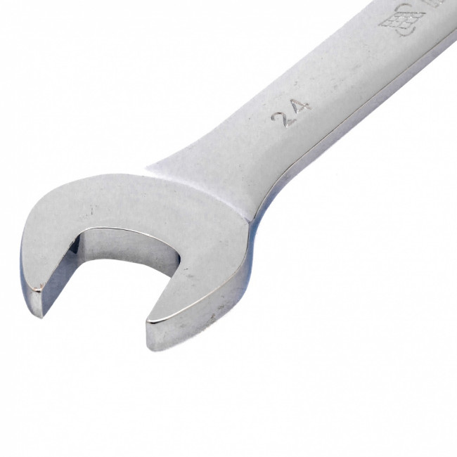 Ключ комбинированный трещоточный, 24 мм, CrV, зеркальный хром Matrix ( 14815 ) Ключ комбинированный трещоточный, 24 мм, CrV, зеркальный хром Matrix ( 14815 )