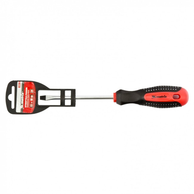 Отвертка Fusion, SL5 х 100 мм, CrV, трехкомпонентная рукоятка "Anti slip" Matrix, ( 11419 ) Отвертка Fusion, SL5 х 100 мм, CrV, трехкомпонентная рукоятка "Anti slip" Matrix, ( 11419 )