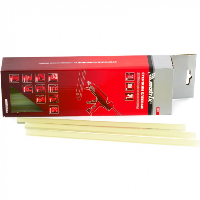 Стержни клеевые, 11 мм, L-300 мм, 1 кг, прозрачный Matrix, ( 930741 ) Стержни клеевые, 11 мм, L-300 мм, 1 кг, прозрачный Matrix, ( 930741 )