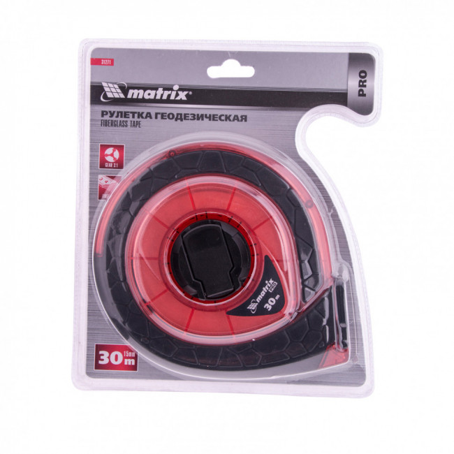Рулетка геодезическая 30 м х 15 мм, закрытый корпус, фибергласовая лента, двусторонняя шкала, Pro Matrix, ( 31271 ) Рулетка геодезическая 30 м х 15 мм, закрытый корпус, фибергласовая лента, двусторонняя шкала, Pro Matrix, ( 31271 )