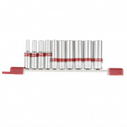 Набор удлиненных торцевых головок 1/4, шестигранные, CrV, 10 шт, 4-13 мм Matrix, ( 13592 ) Набор удлиненных торцевых головок 1/4, шестигранные, CrV, 10 шт, 4-13 мм Matrix, ( 13592 )