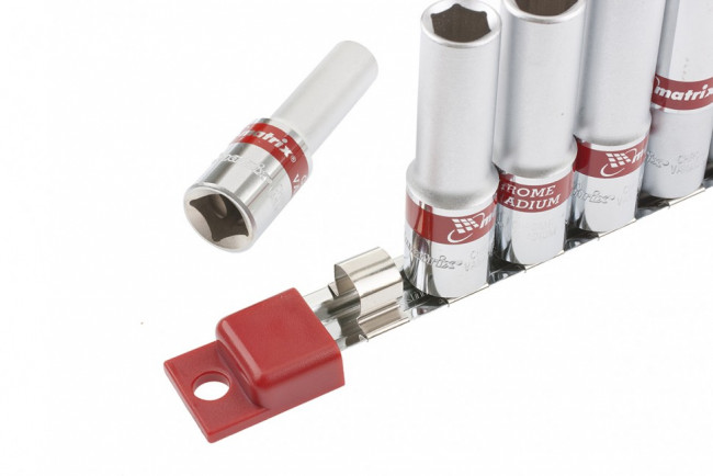 Набор удлиненных торцевых головок 1/4, шестигранные, CrV, 10 шт, 4-13 мм Matrix, ( 13592 ) Набор удлиненных торцевых головок 1/4, шестигранные, CrV, 10 шт, 4-13 мм Matrix, ( 13592 )