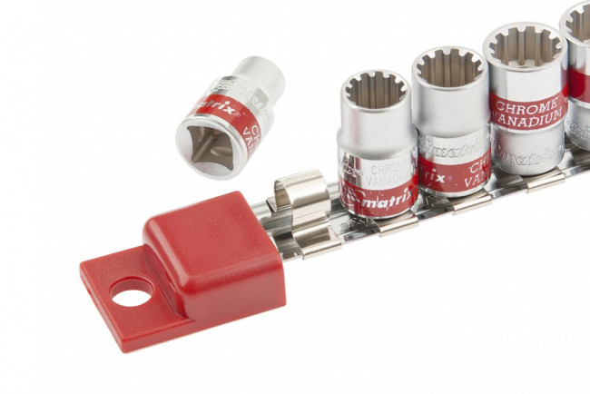 Набор универсальных торцевых головок 3/8, SpLine, CrV, 10 шт, 8-19 мм Matrix, ( 13593 ) Набор универсальных торцевых головок 3/8, SpLine, CrV, 10 шт, 8-19 мм Matrix, ( 13593 )