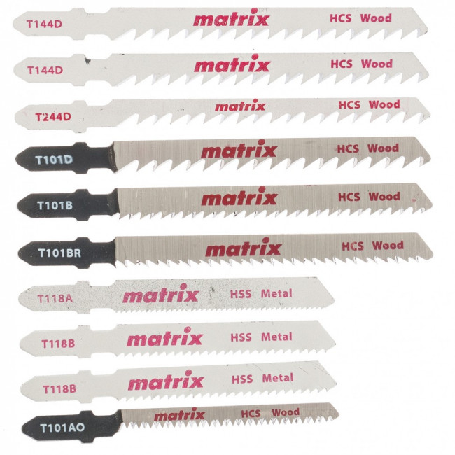 Набор полотен для электролобзика универсальный, 10 шт, T-SET1001 Matrix, ( 78246 ) Набор полотен для электролобзика универсальный, 10 шт, T-SET1001 Matrix, ( 78246 )