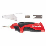 Паяльник беспроводной 4.5 В, 8 Вт, 350°С, припой 10 г, подставка, работа от элементов питания 3хАА Matrix ( 91351 ) Паяльник беспроводной 4.5 В, 8 Вт, 350°С, припой 10 г, подставка, работа от элементов питания 3хАА Matrix ( 91351 )