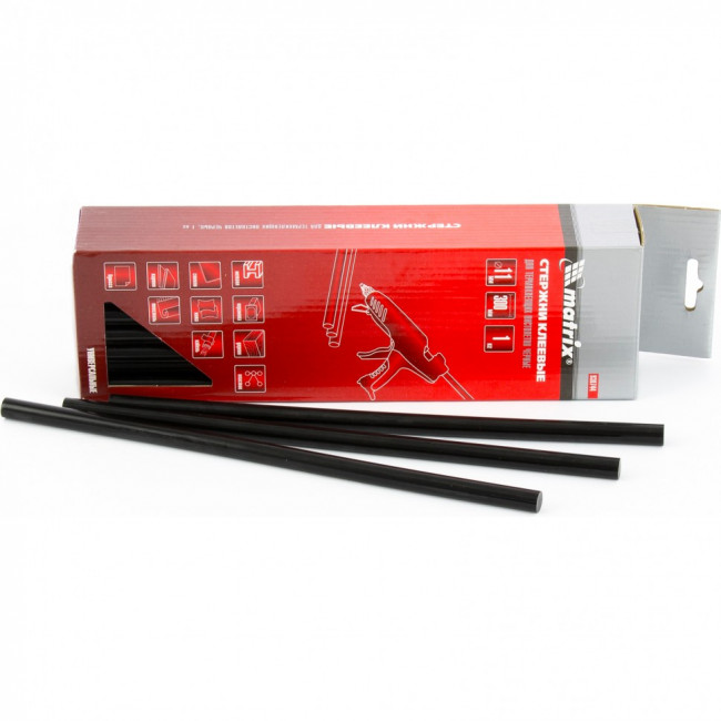 Стержни клеевые, 11 мм, L-300 мм, 1 кг, черный Matrix, ( 930744 ) Стержни клеевые, 11 мм, L-300 мм, 1 кг, черный Matrix, ( 930744 )