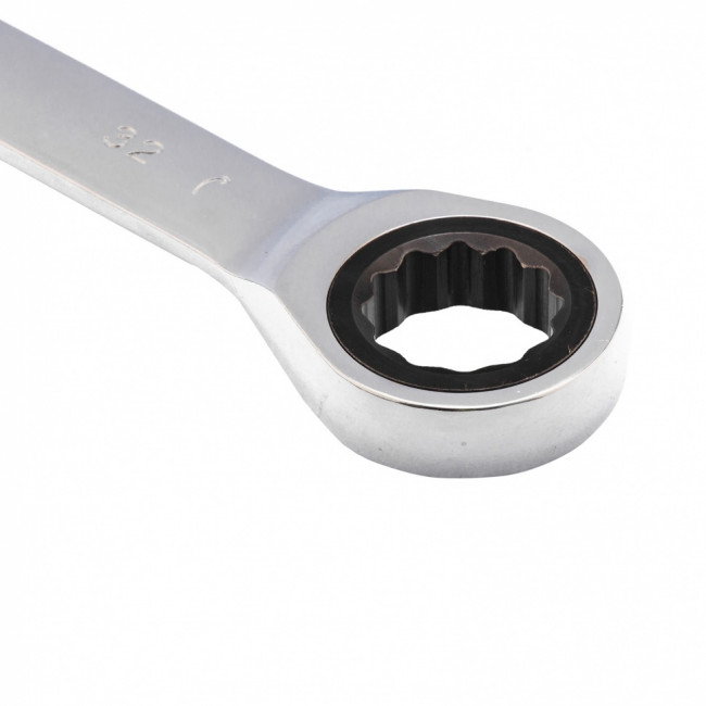 Ключ комбинированный трещоточный, 32 мм, CrV, зеркальный хром Matrix ( 14818 ) Ключ комбинированный трещоточный, 32 мм, CrV, зеркальный хром Matrix ( 14818 )